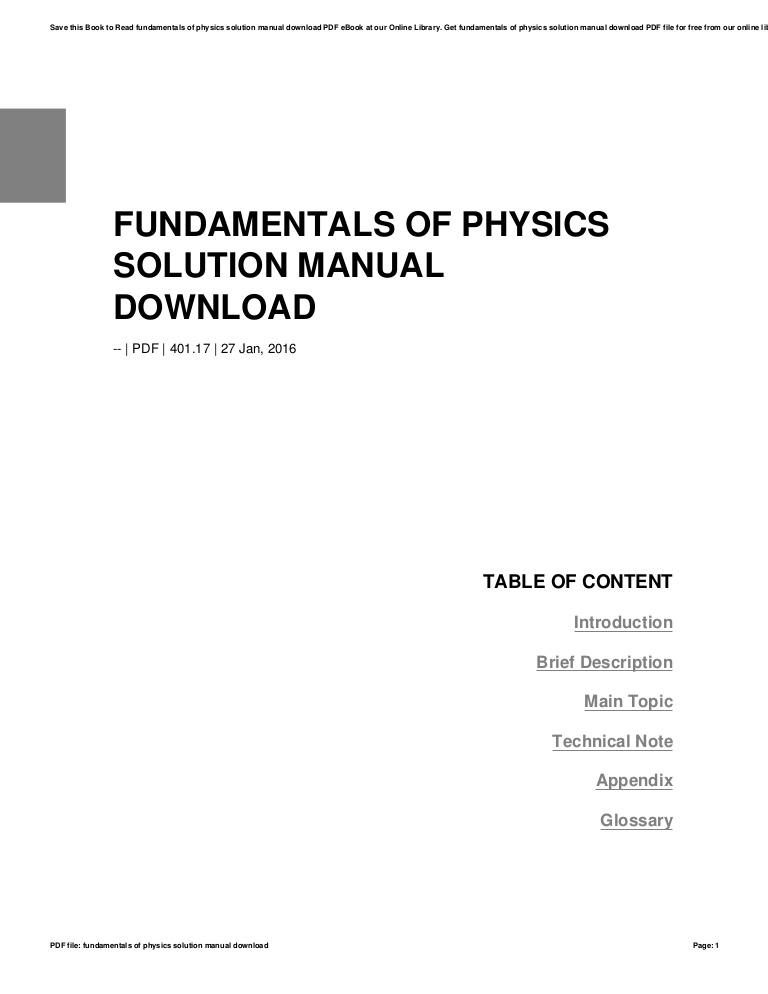 Principles Of Physics Solution Manual newscreen